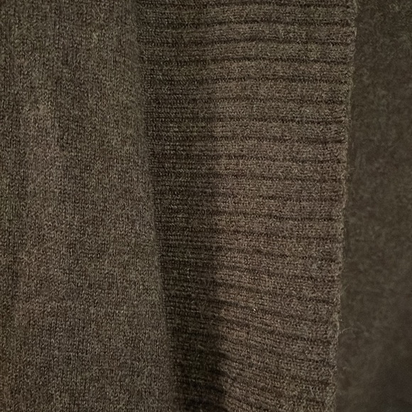 Talbots Pure Italian Merino Wool Gray Shawl Collar Open-Front Cardigan women’s M - Picture 4 of 12